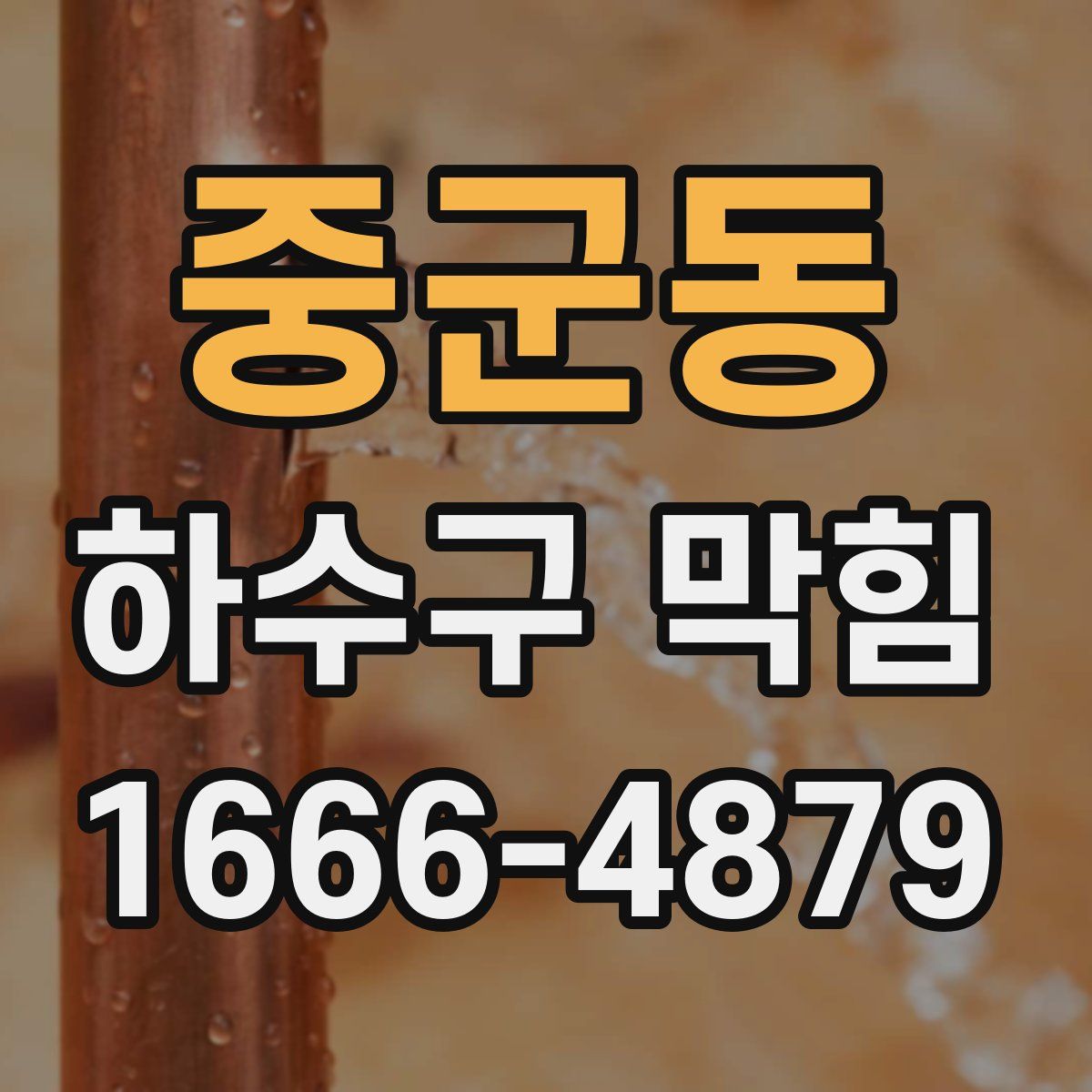 중군동 하수구 막힘