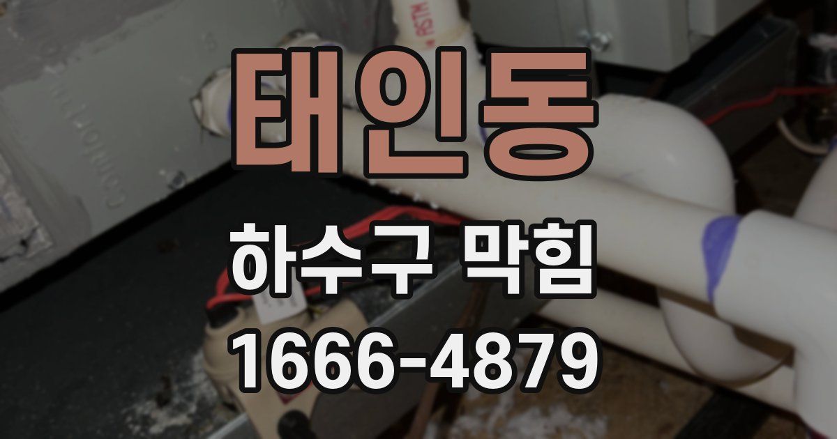 태인동 하수구 막힘
