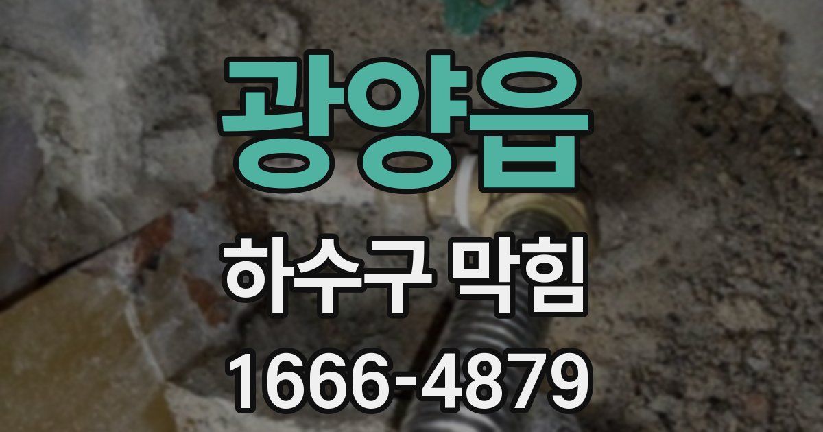광양읍 하수구 막힘