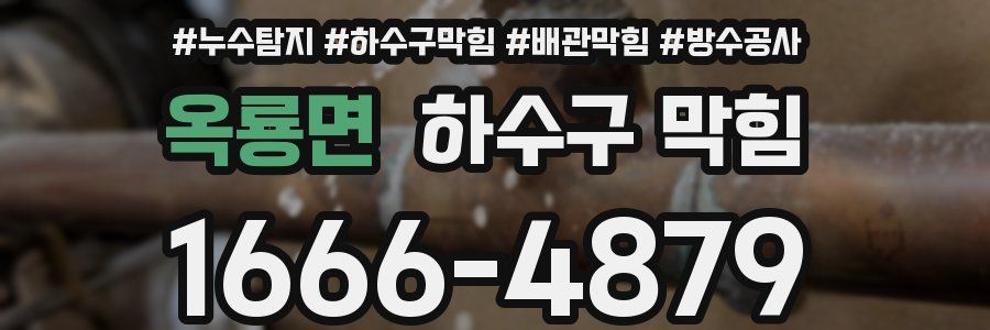 옥룡면 하수구 막힘