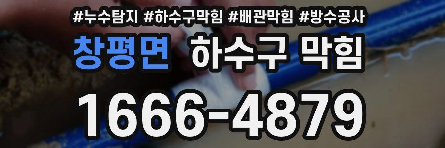 창평면 하수구 막힘
