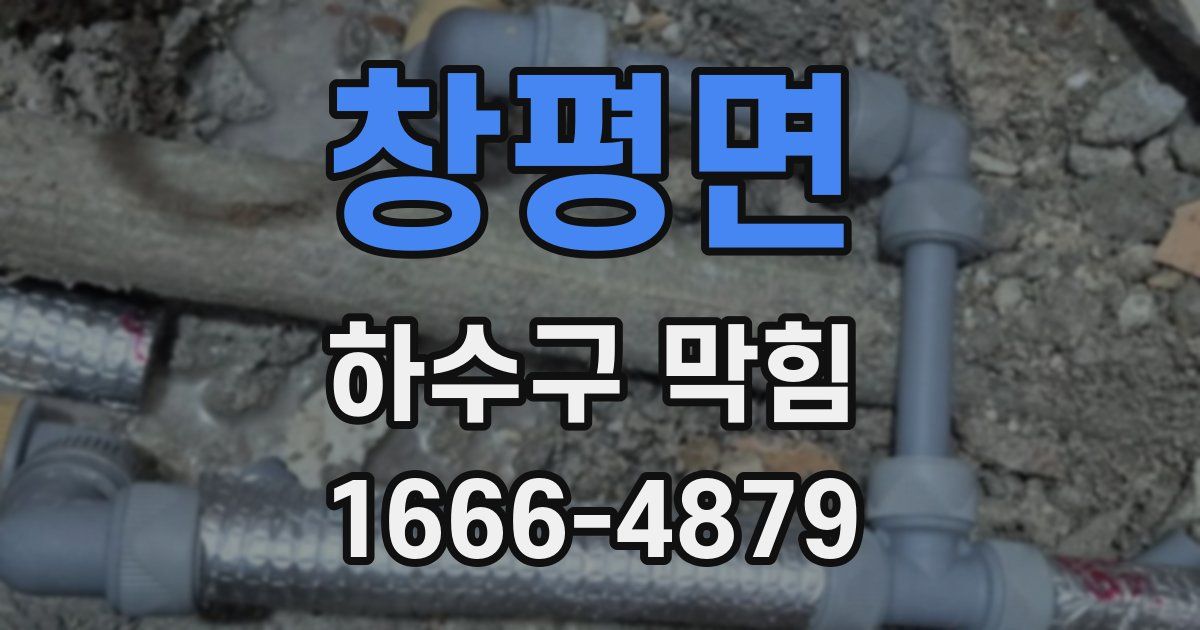 창평면 하수구 막힘