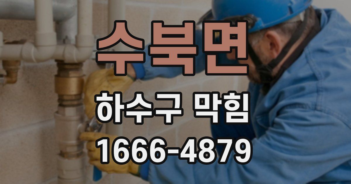 수북면 하수구 막힘
