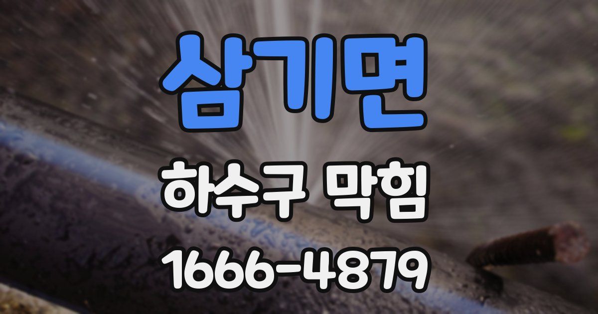 삼기면 하수구 막힘