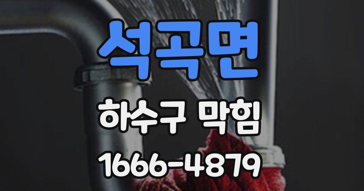 석곡면 하수구 막힘