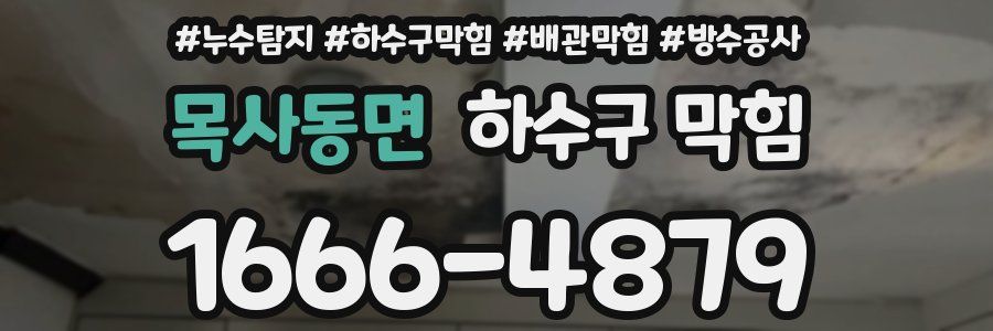 목사동면 하수구 막힘