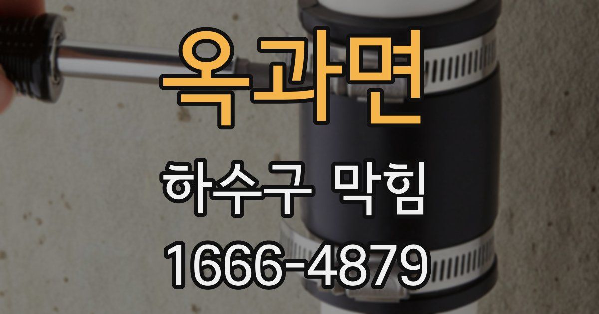 옥과면 하수구 막힘