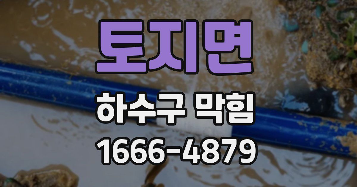 토지면 하수구 막힘