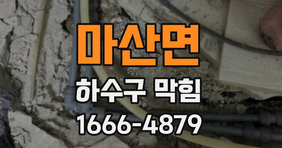 마산면 하수구 막힘