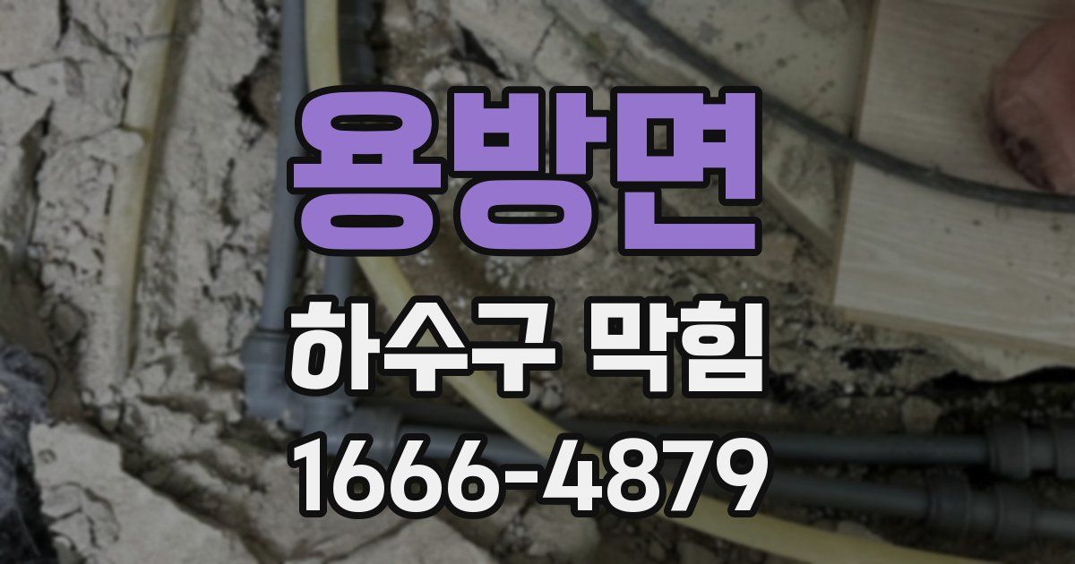 용방면 하수구 막힘