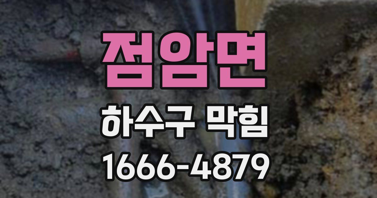 점암면 하수구 막힘