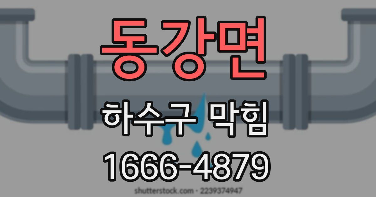 동강면 하수구 막힘