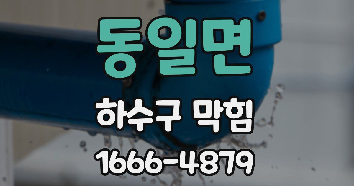 동일면 하수구 막힘