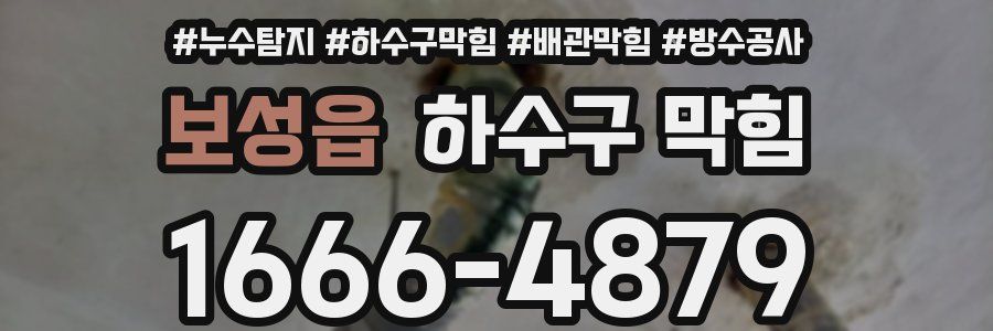 보성읍 하수구 막힘