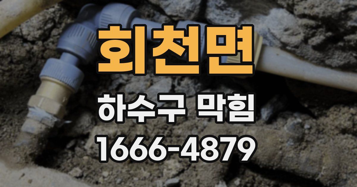 회천면 하수구 막힘