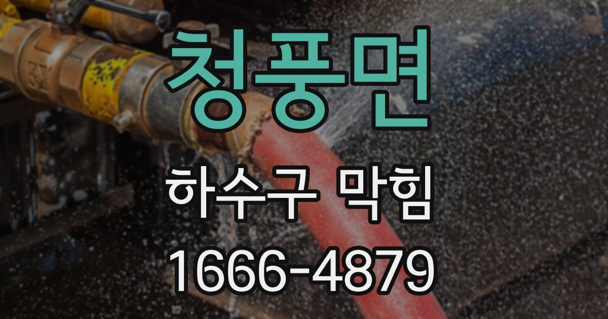 청풍면 하수구 막힘