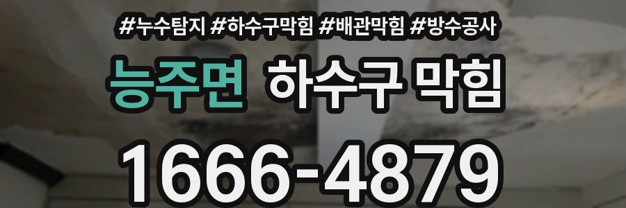 능주면 하수구 막힘