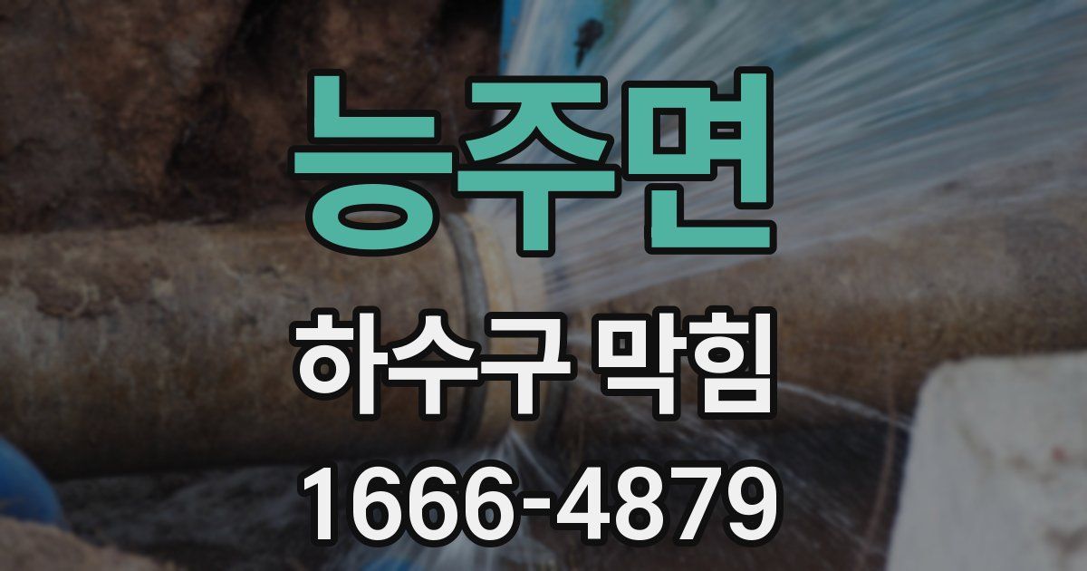능주면 하수구 막힘