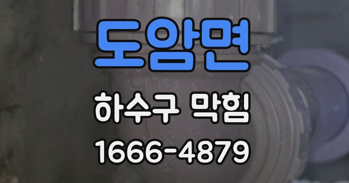 도암면 하수구 막힘