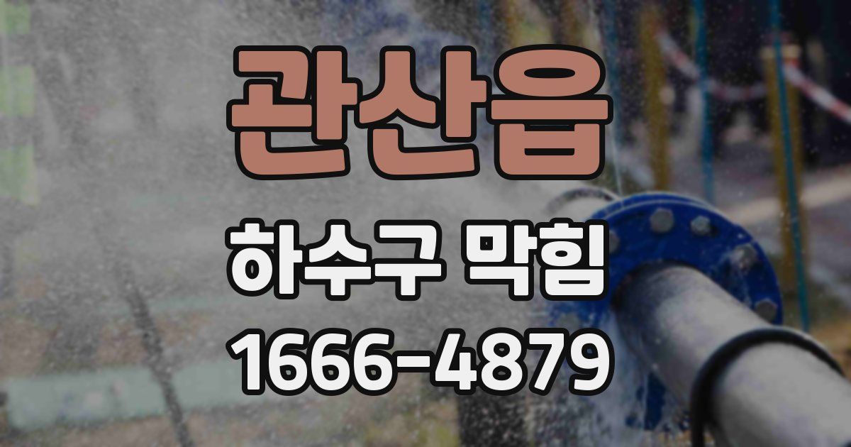 관산읍 하수구 막힘