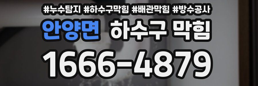 안양면 하수구 막힘