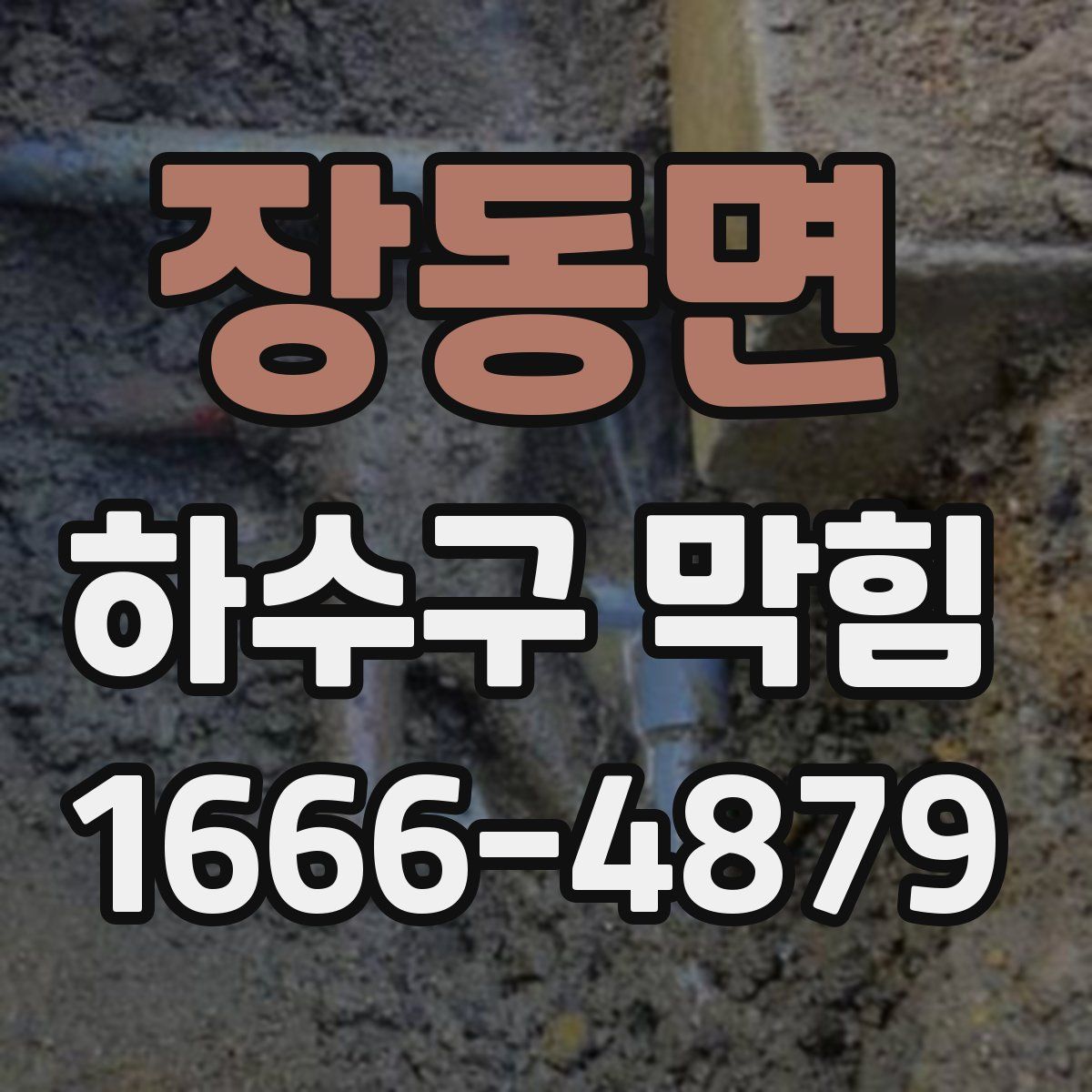 장동면 하수구 막힘