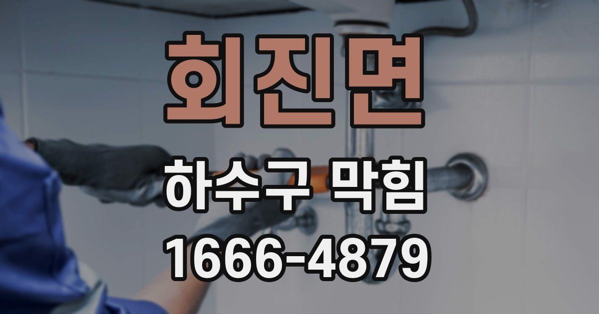 회진면 하수구 막힘