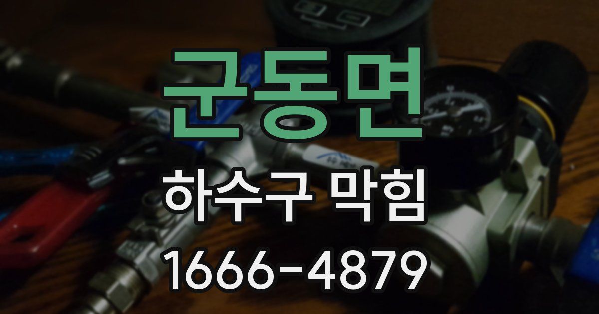 군동면 하수구 막힘