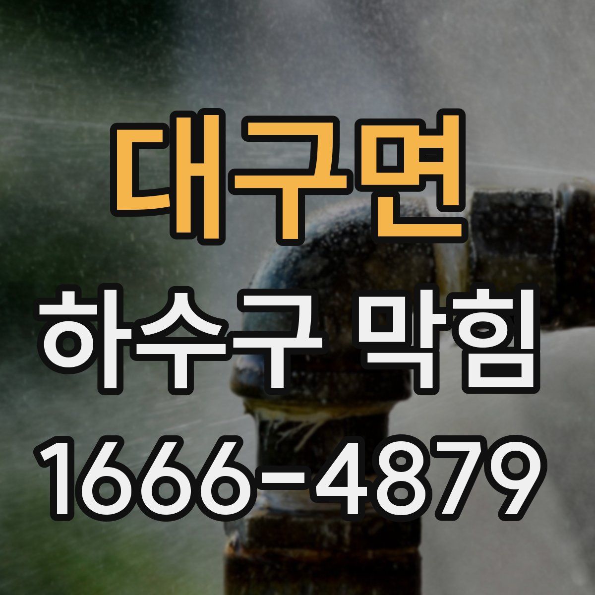 대구면 하수구 막힘