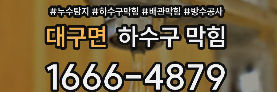 대구면 하수구 막힘