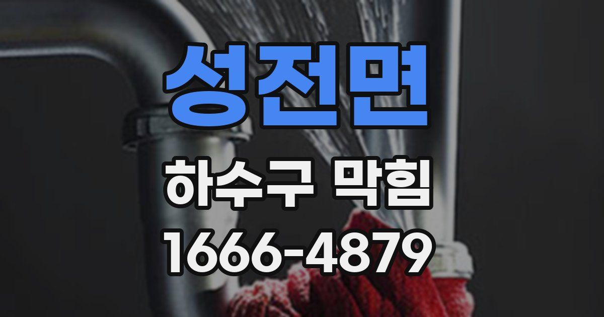 성전면 하수구 막힘
