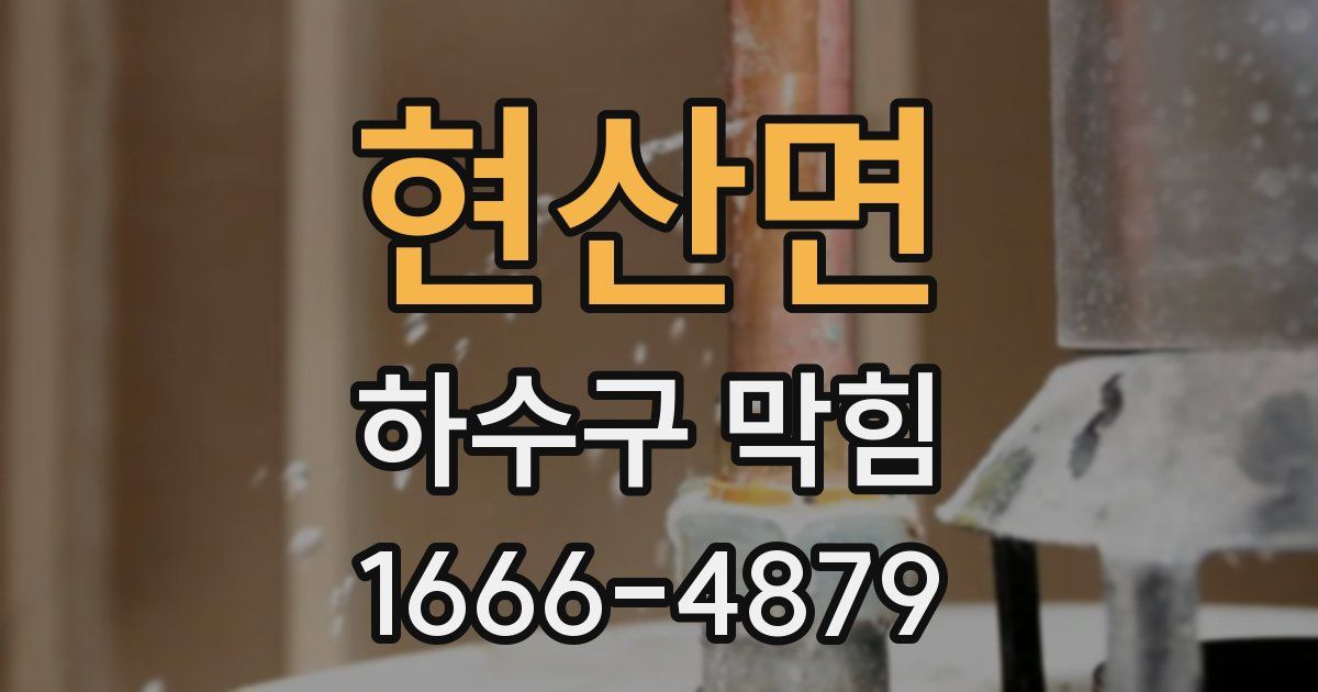 현산면 하수구 막힘