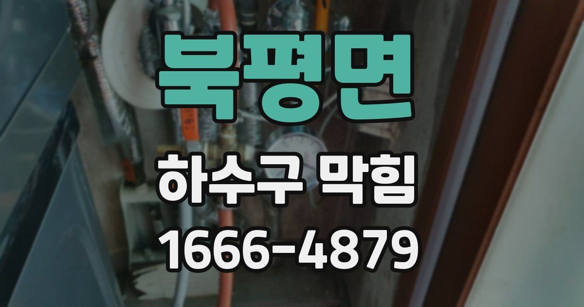 북평면 하수구 막힘