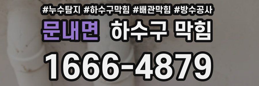 문내면 하수구 막힘