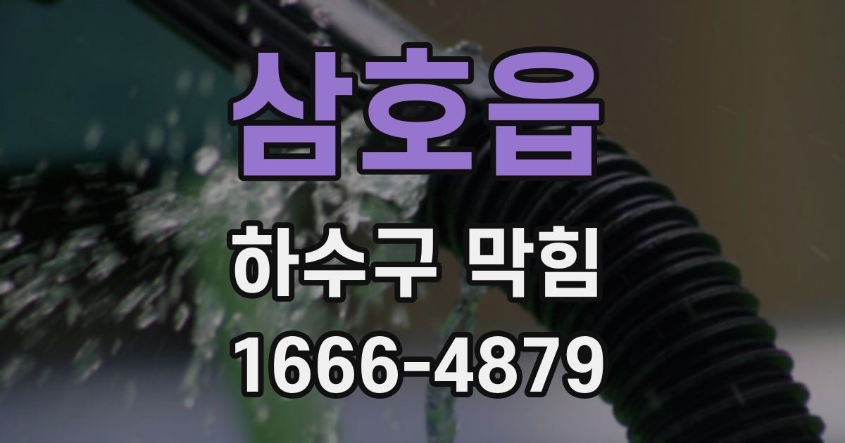 삼호읍 하수구 막힘