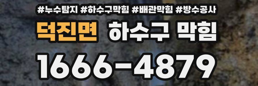 덕진면 하수구 막힘