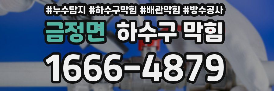 금정면 하수구 막힘