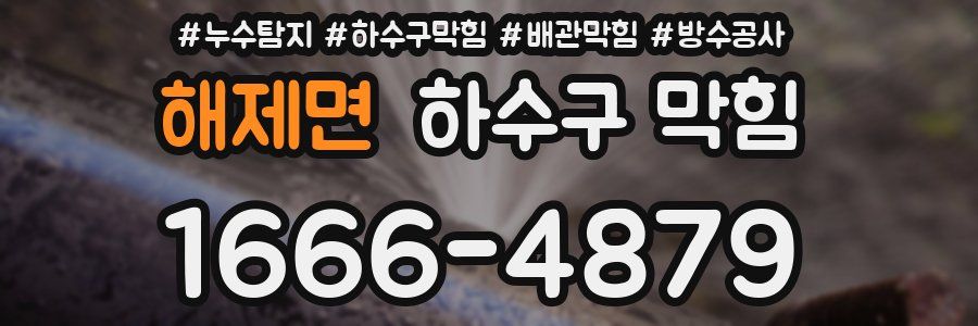 해제면 하수구 막힘