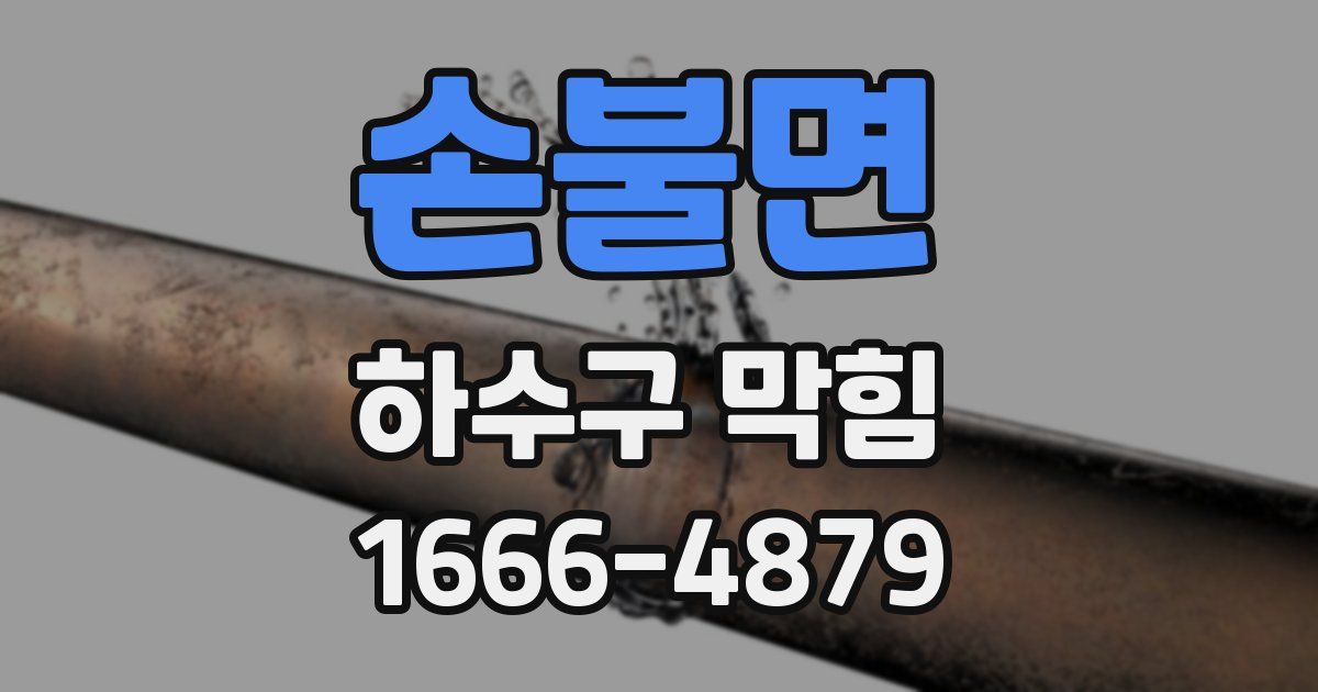 손불면 하수구 막힘