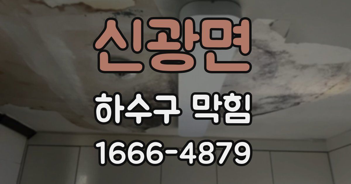 신광면 하수구 막힘