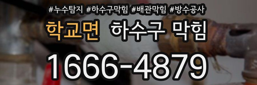 학교면 하수구 막힘
