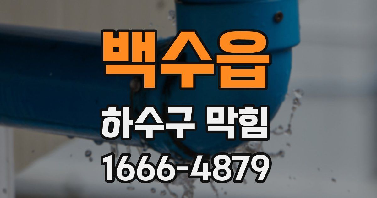 백수읍 하수구 막힘