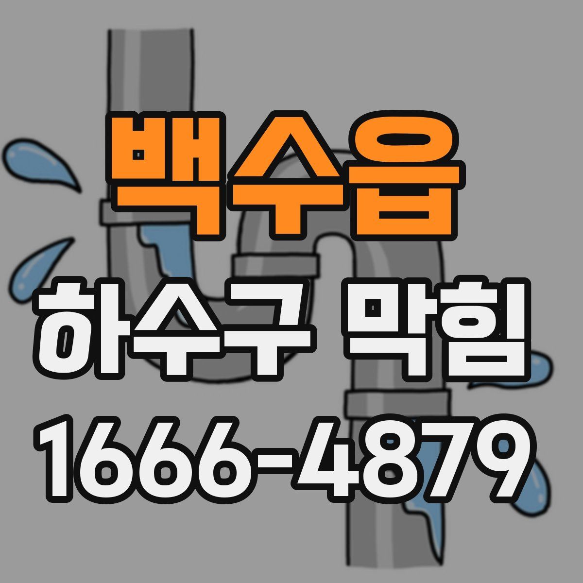 백수읍 하수구 막힘