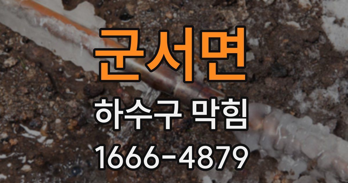 군서면 하수구 막힘
