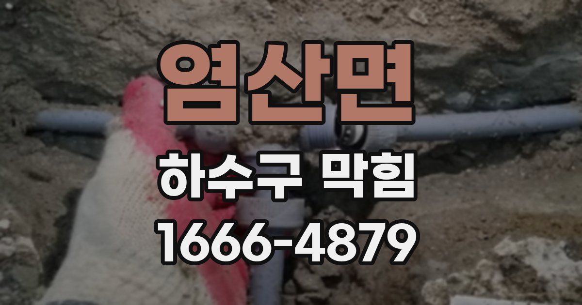 염산면 하수구 막힘