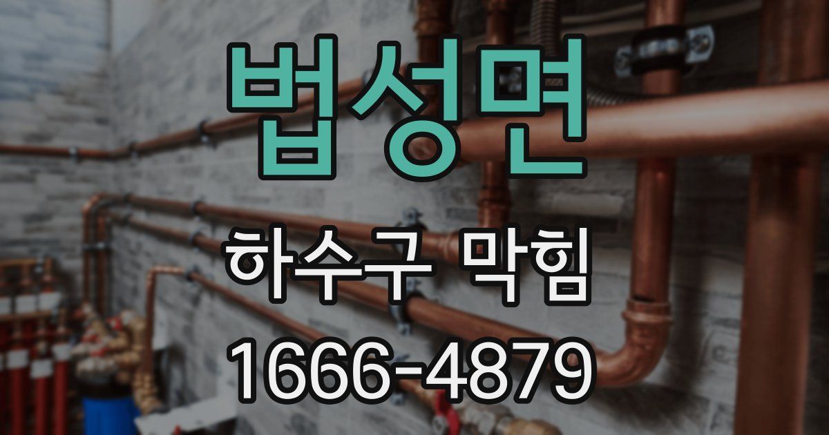 법성면 하수구 막힘