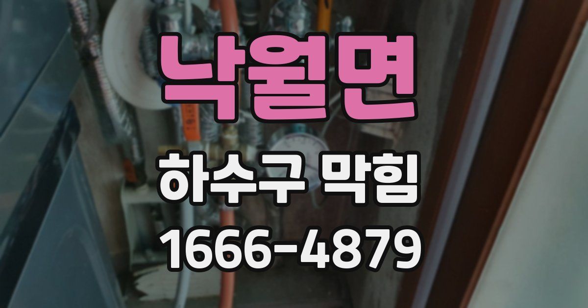 낙월면 하수구 막힘