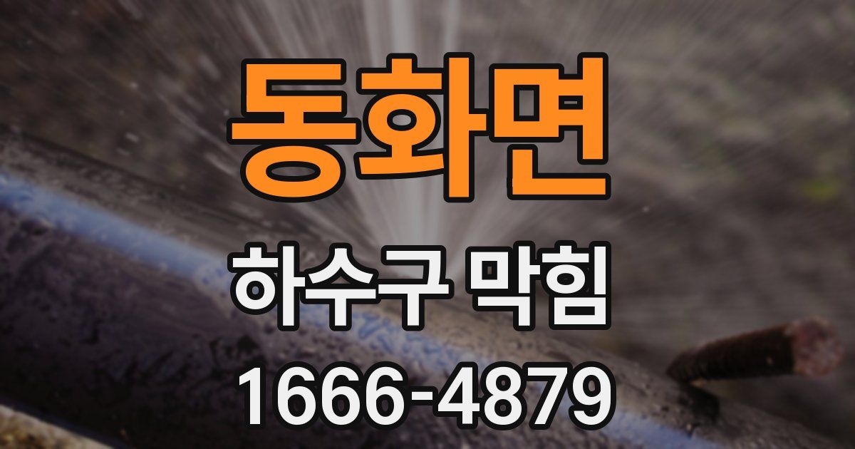 동화면 하수구 막힘