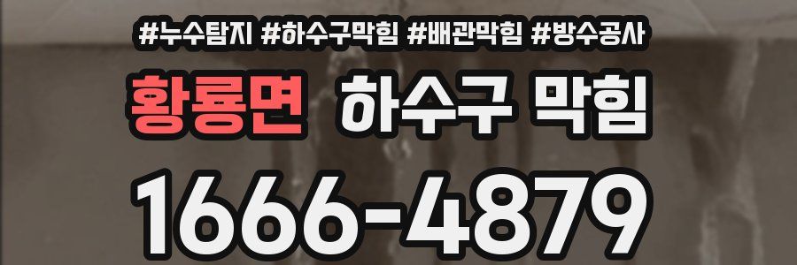 황룡면 하수구 막힘