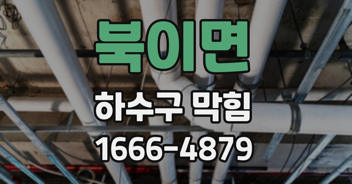 북이면 하수구 막힘